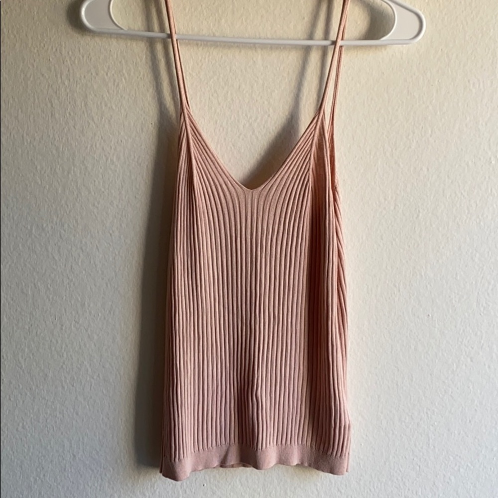 ANTHROPOLOGIE pink knit tank